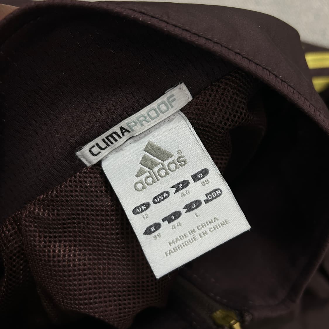 아디다스 우먼스 브라운 골드 삼선 바람막이(L) 상품이미지2