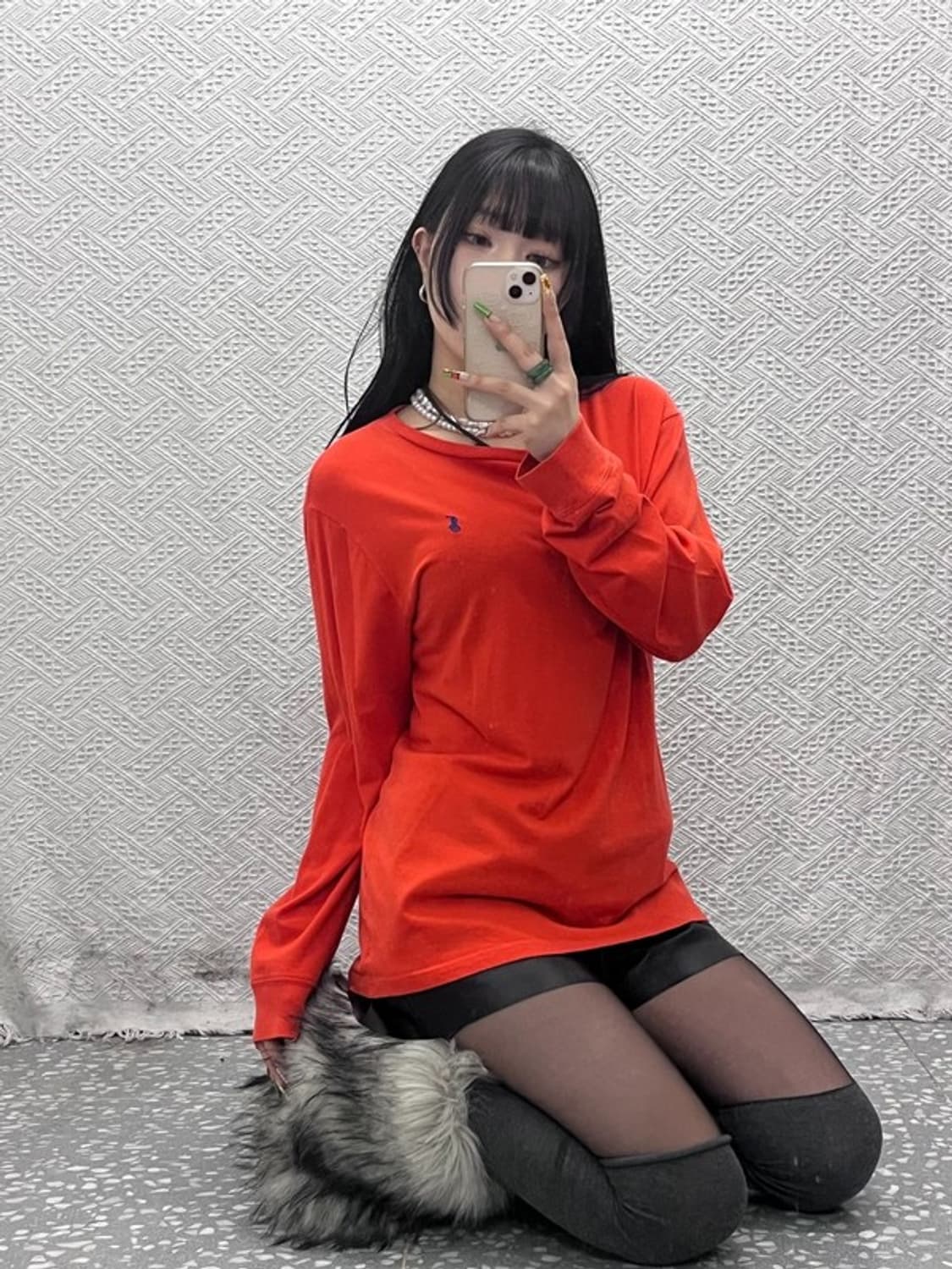 폴로 랄프로렌 Y2K 레트로 빈티지 오렌지 롱슬리브 XL C09521 상품이미지1