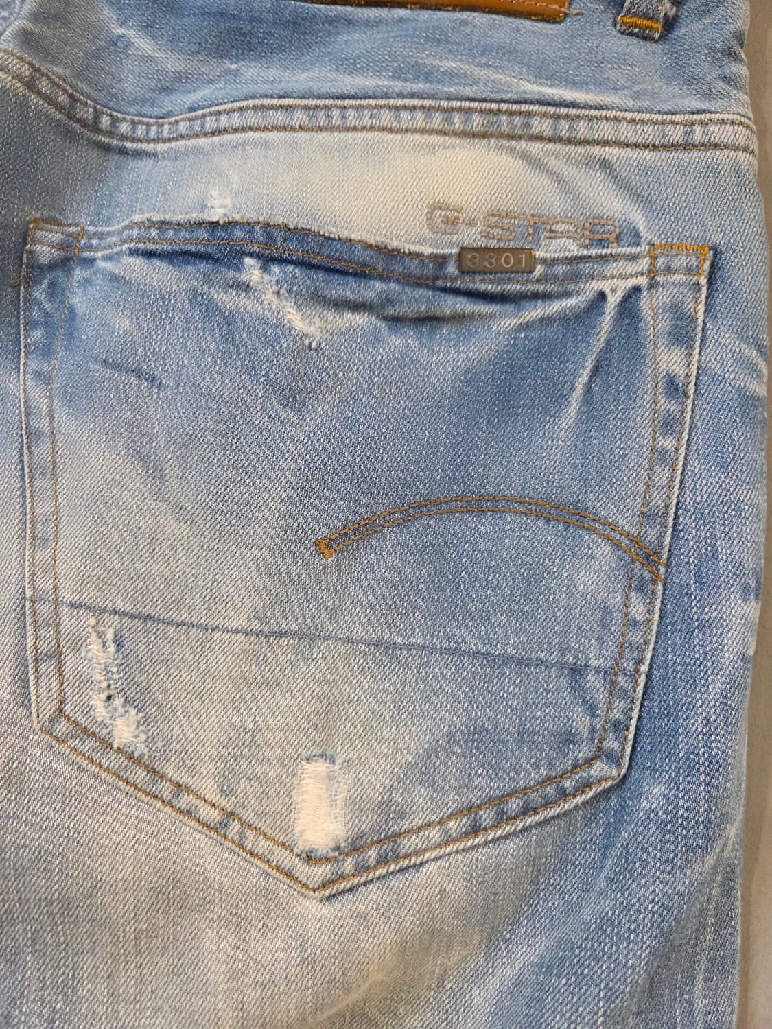 G-Star Raw 3301 데님 워싱진(W33/L32) 상품이미지7