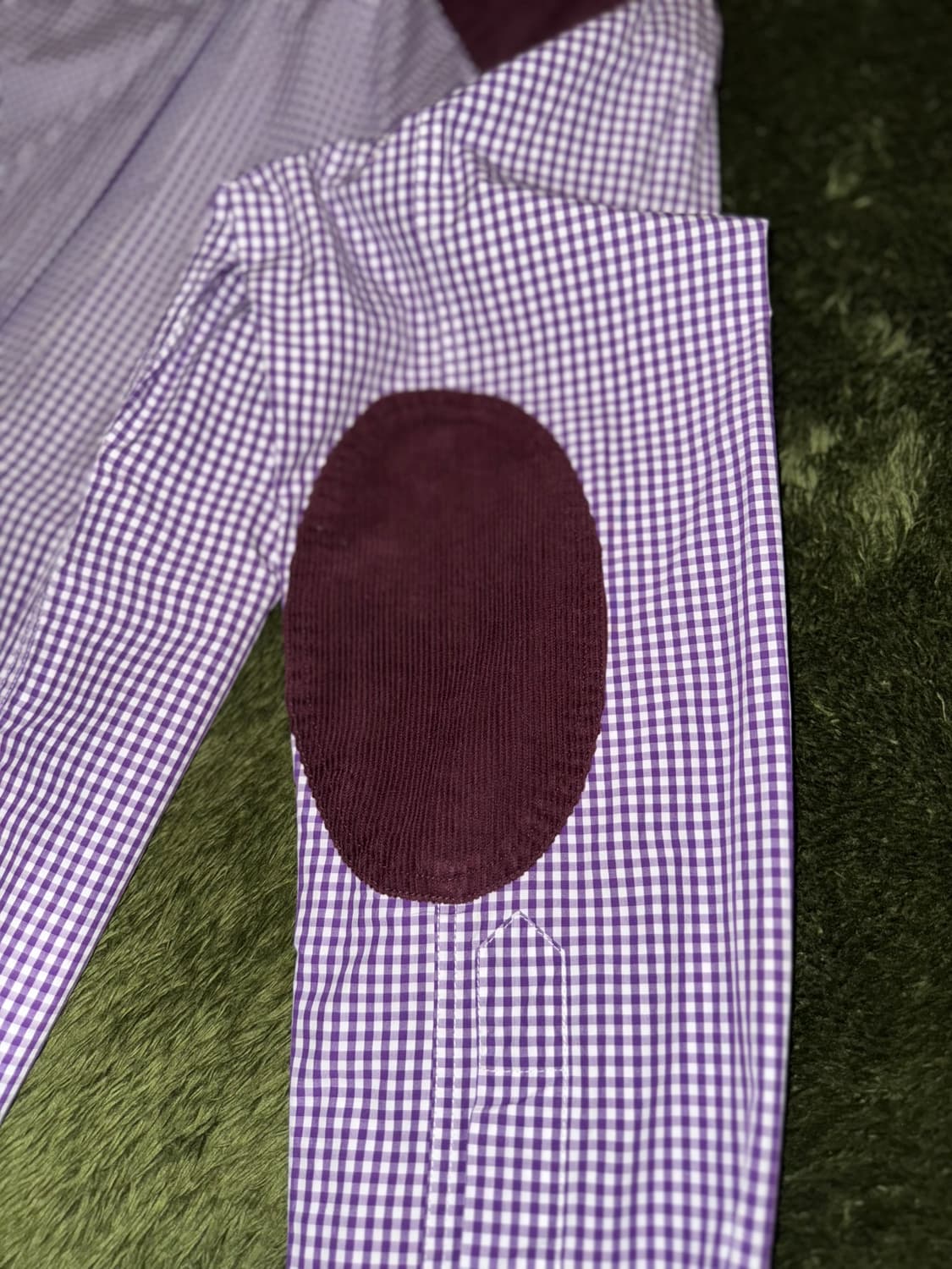 [S] 준야 와타나베 11AW 퍼플 깅엄 체크 코듀로이 패치 셔츠 상품이미지9