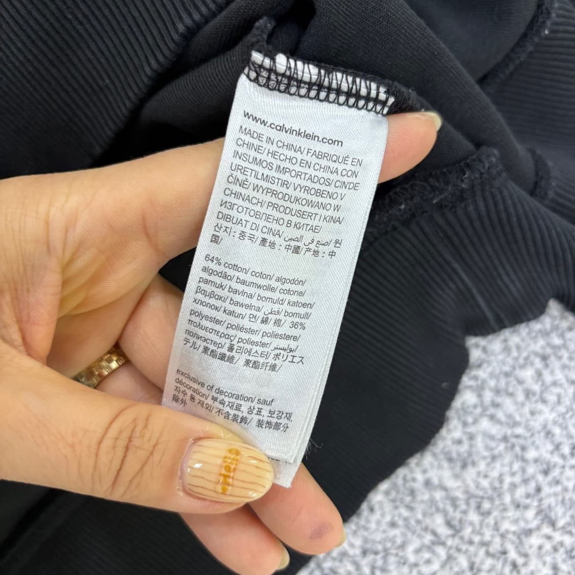 L 캘빈클라인 진스 반집업 긴팔티 0407J 상품이미지4