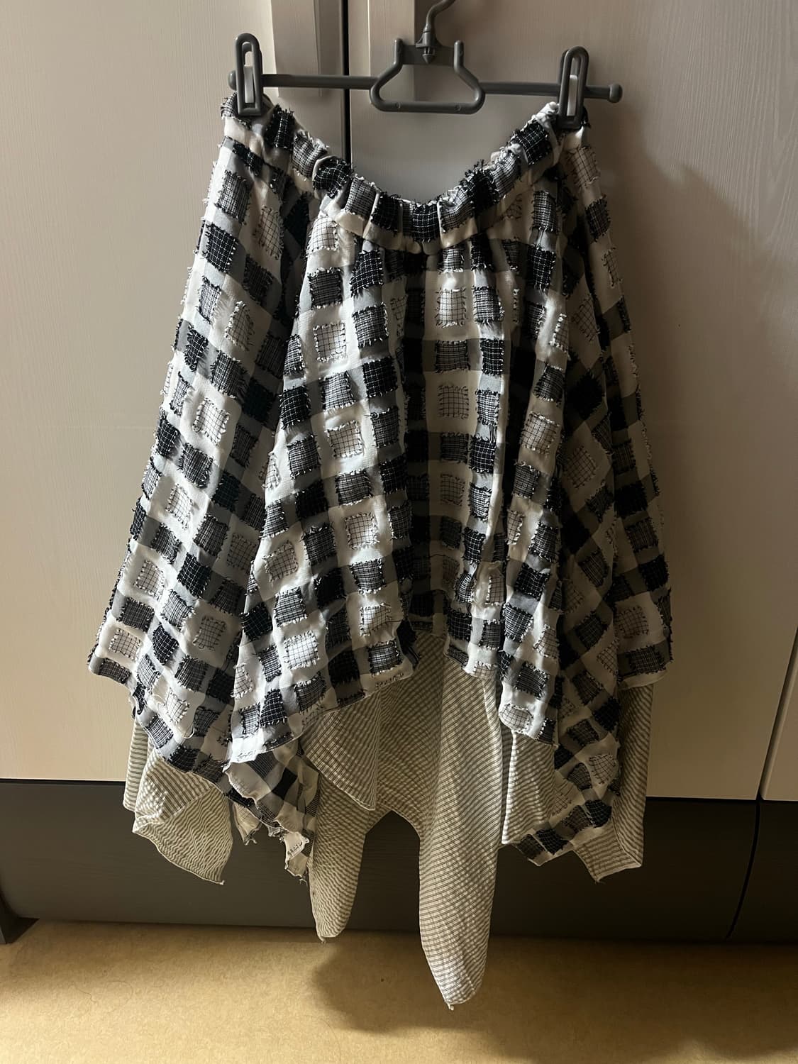 패치워크 패턴 레이어드 스커트 상품이미지1