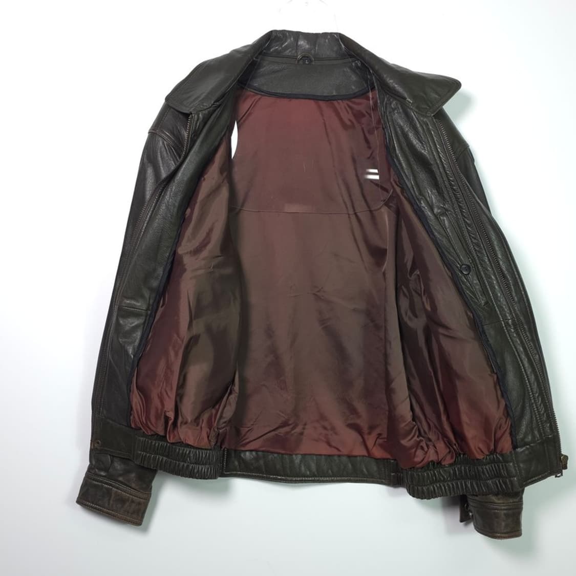 올드스쿨 빈티지 가죽 블루종 점퍼 L 상품이미지5