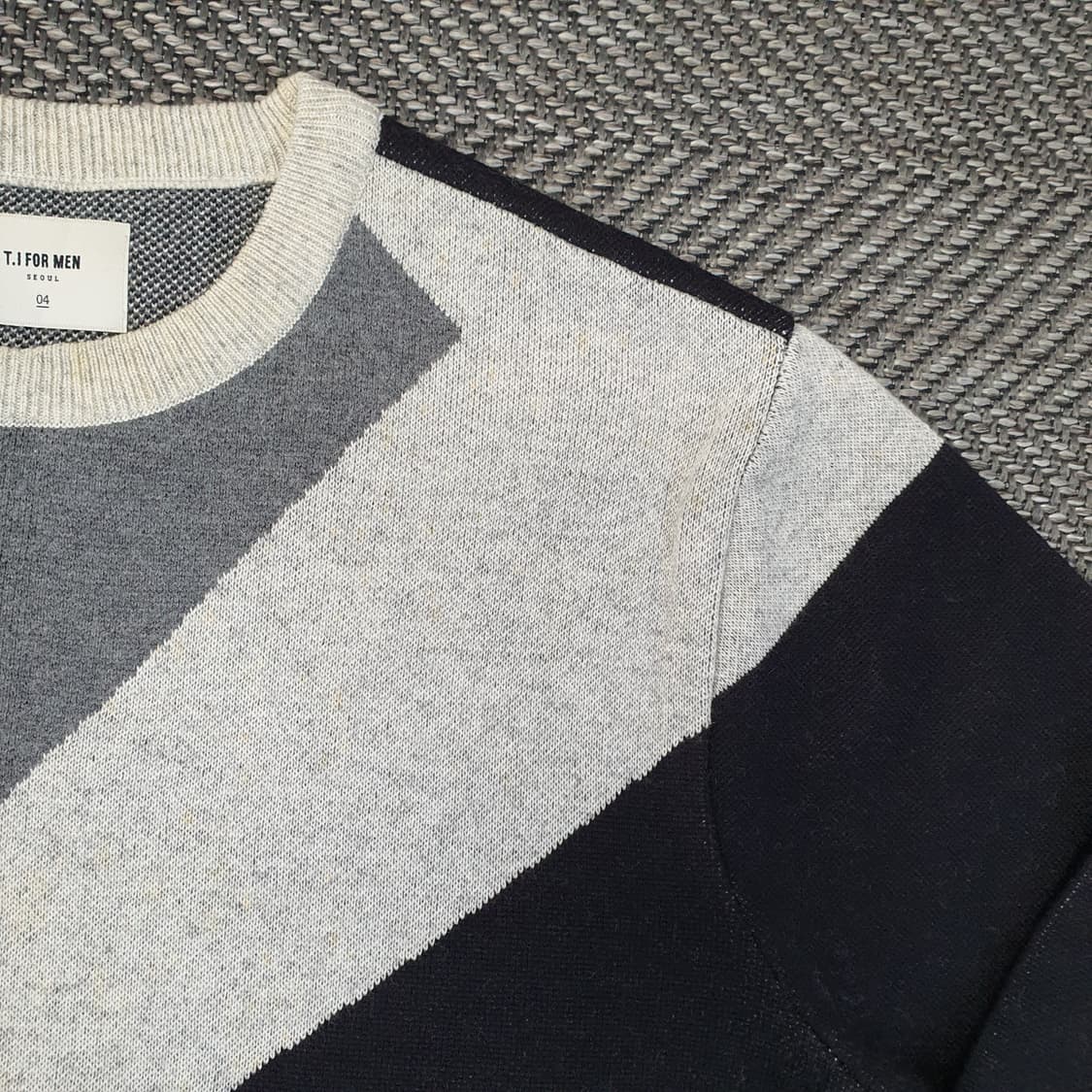 티아이포맨 긴소매 울 니트 남자105~110 상품이미지3