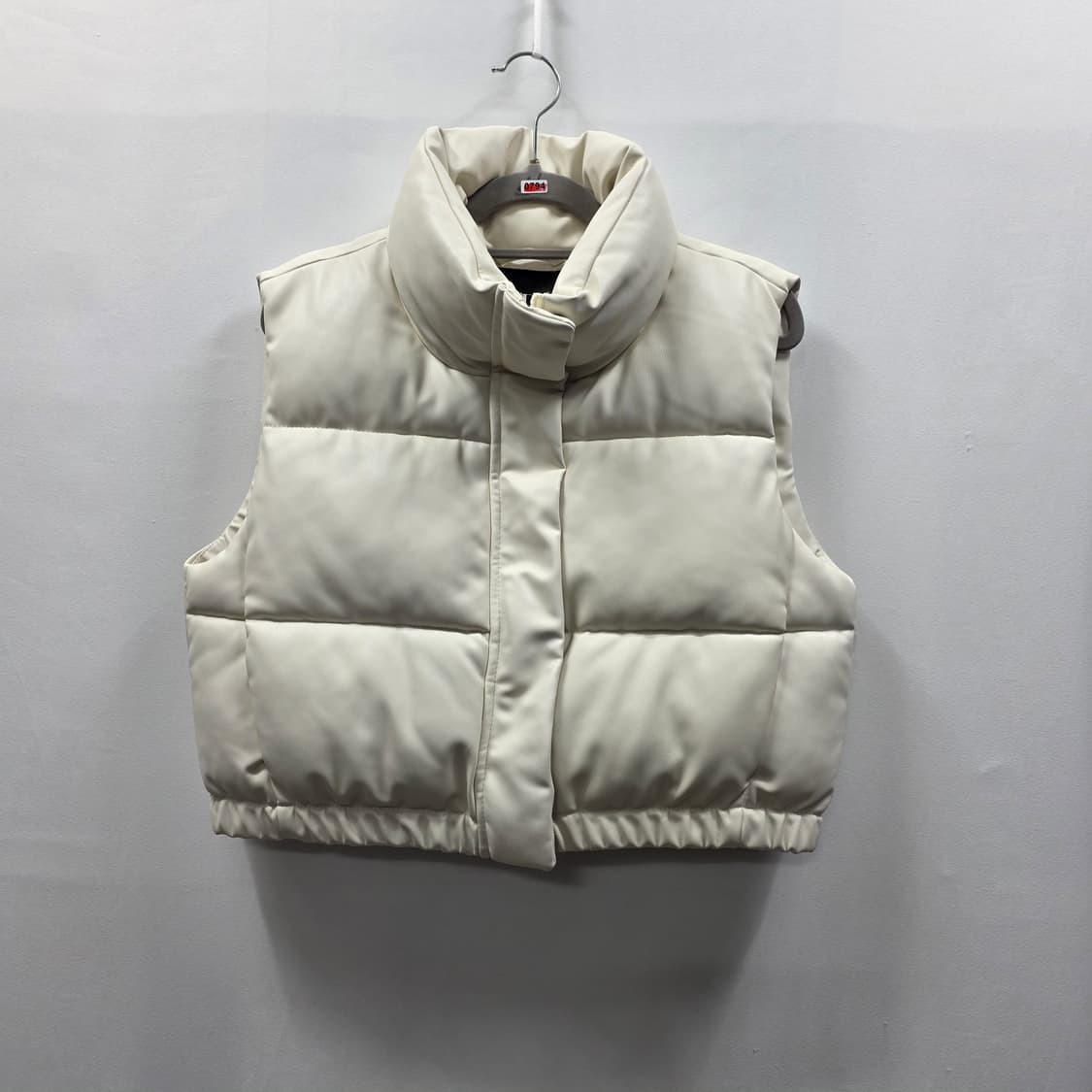 0794 zara 자라 하이넥 숏 크롭 푸퍼 패딩 조끼 베스트 M 상품이미지1