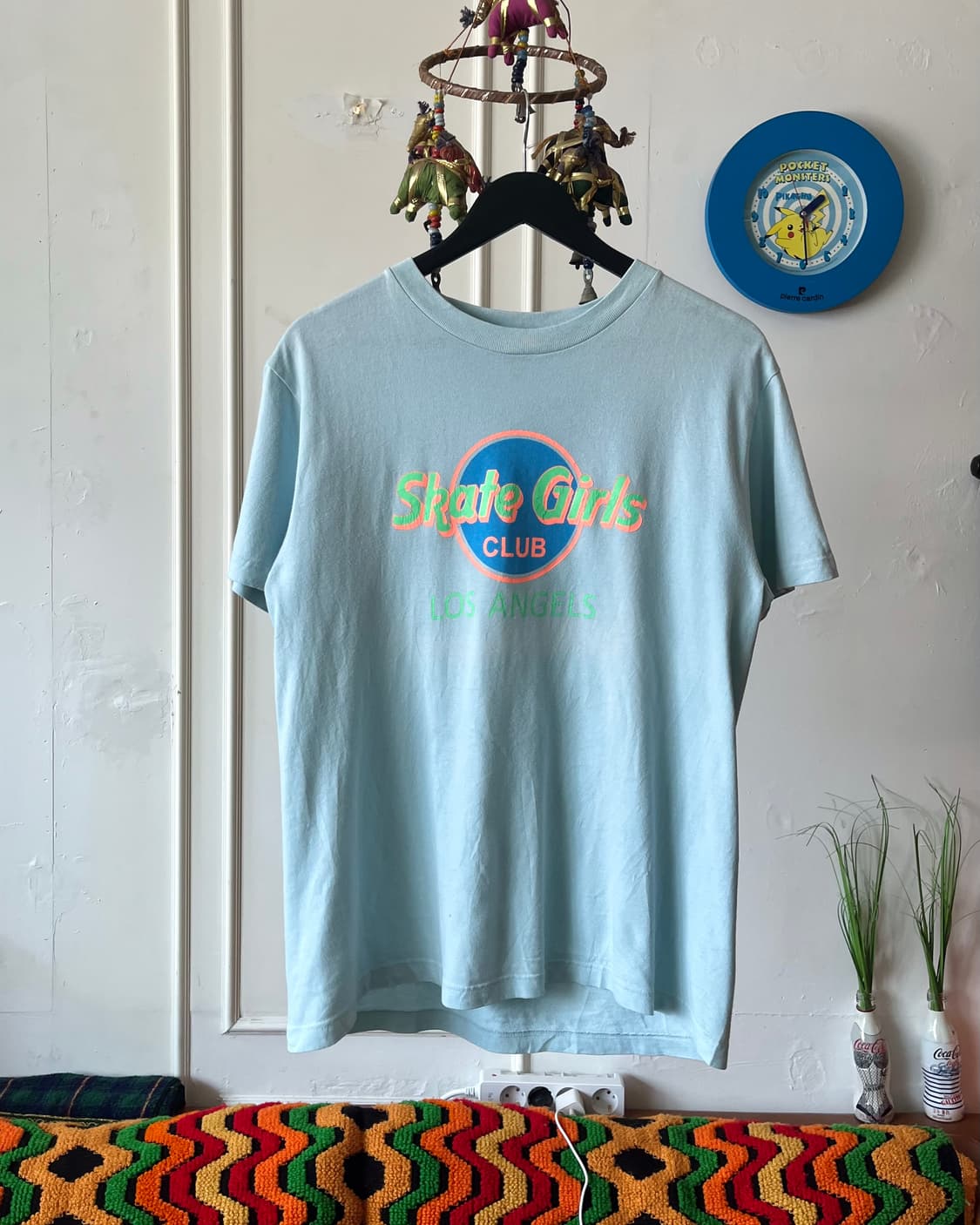 “Skate Girls CLUB” Parody Print T-Shirt 상품이미지3