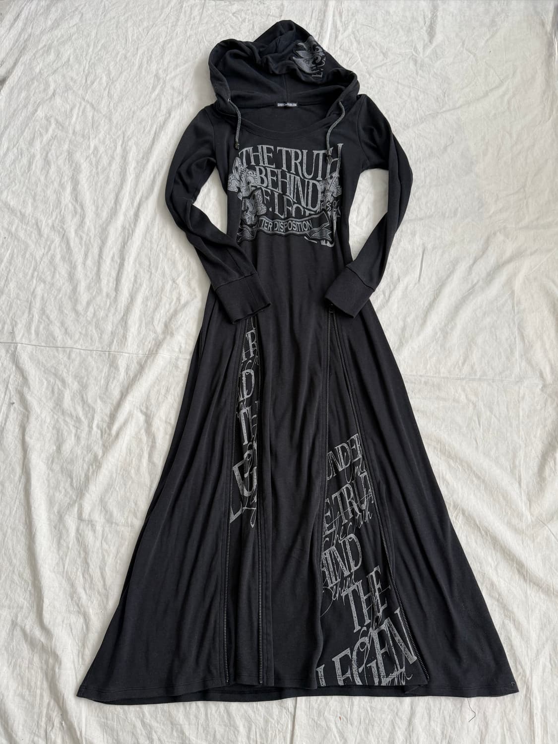 고스트오브 할렘 펑크 지퍼 후드 맥시 원피스 상품이미지1