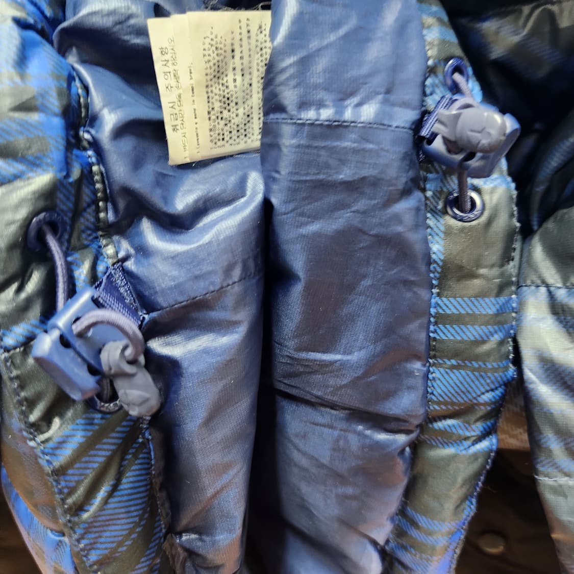 네파 체크패턴 구스다운 800패딩 L 상품이미지5