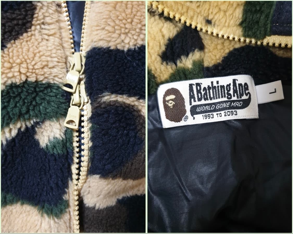 베이프 황계 카모 퍼 디테일 샤크 후드집업 상품이미지6