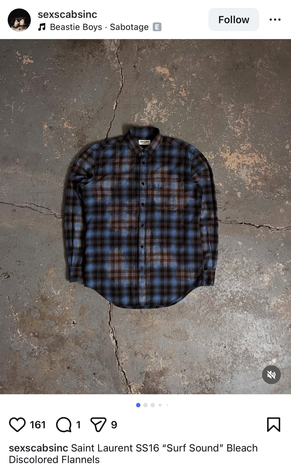 SS16 "Surf Sound" 블리치드 플란넬 셔츠 상품이미지5