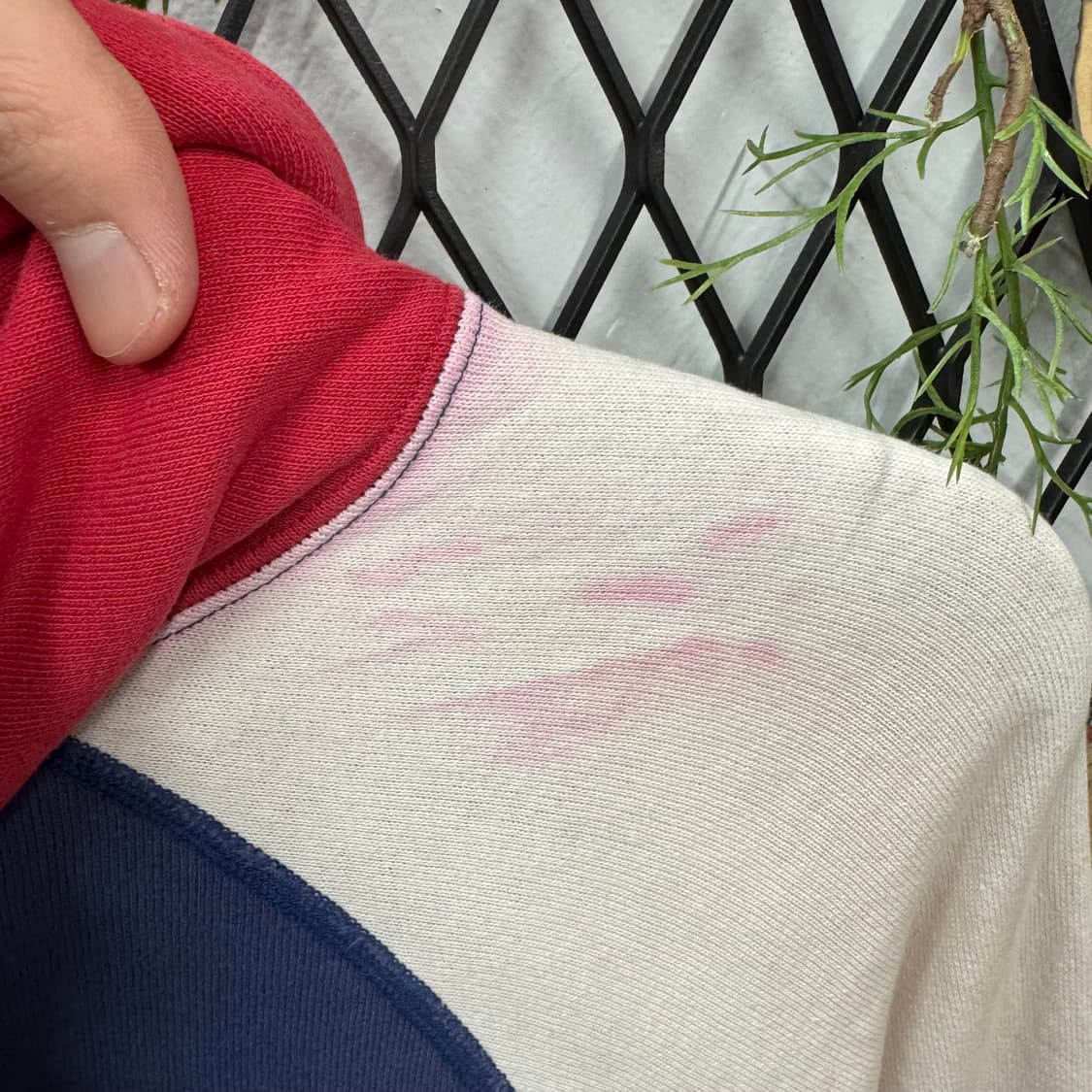 히스테릭 글래머 후드집업 전후면 프린팅 로고 포인트 네이비 아이보리 레드 상품이미지8