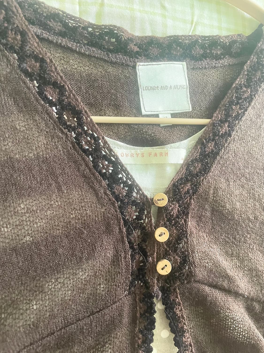 모리걸 빈티지 핀터레스트 도트나시 가디건 set 🤎🤍 상품이미지2