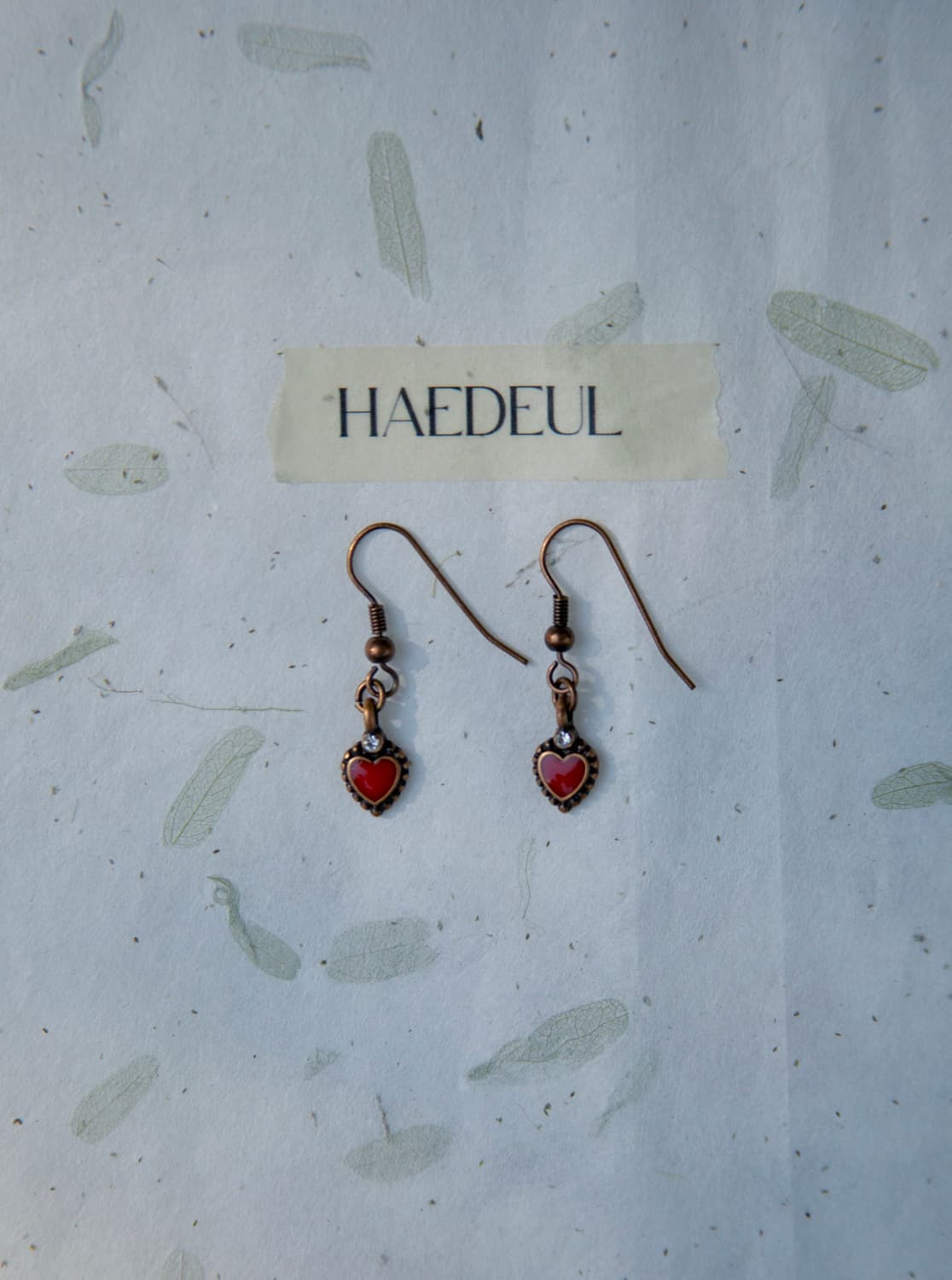Antique Red Heart Earring 상품이미지1