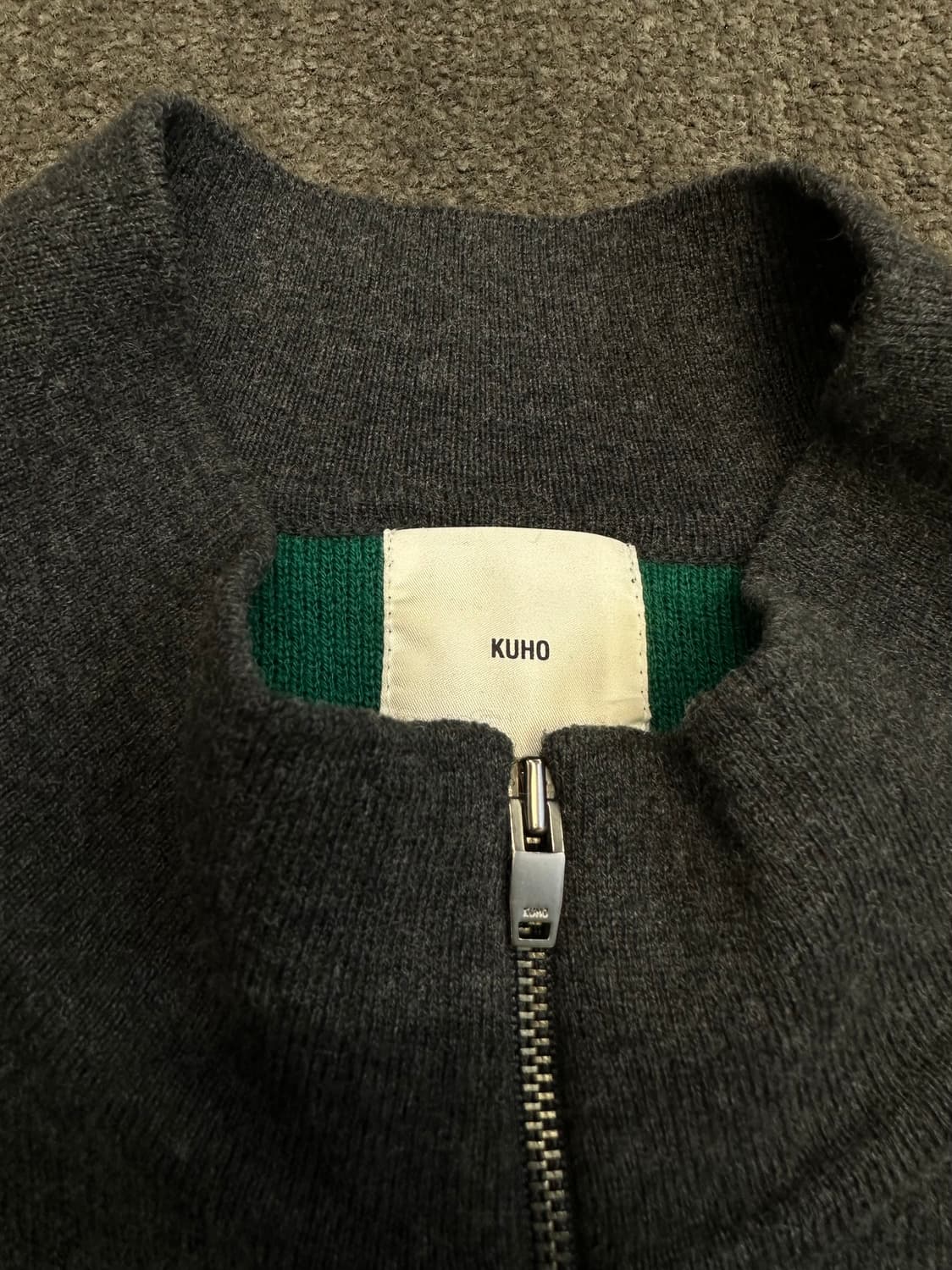 KUHO 쿠호 차콜 집업 가디건 S 상품이미지5
