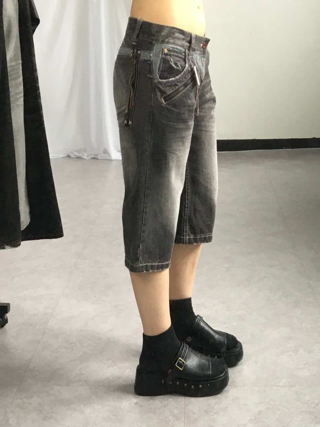 Washing half denim pants 상품이미지6