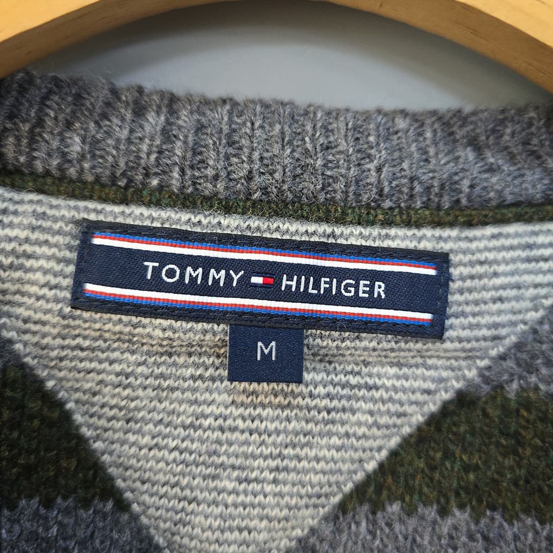 타미힐피거(Tommy Hilfiger) 스트라이프 니트 그레이 M 상품이미지6