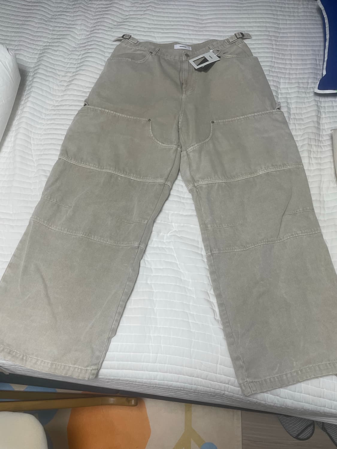 논노드 더블니 커버 빈티지 베이지 3Size 상품이미지2