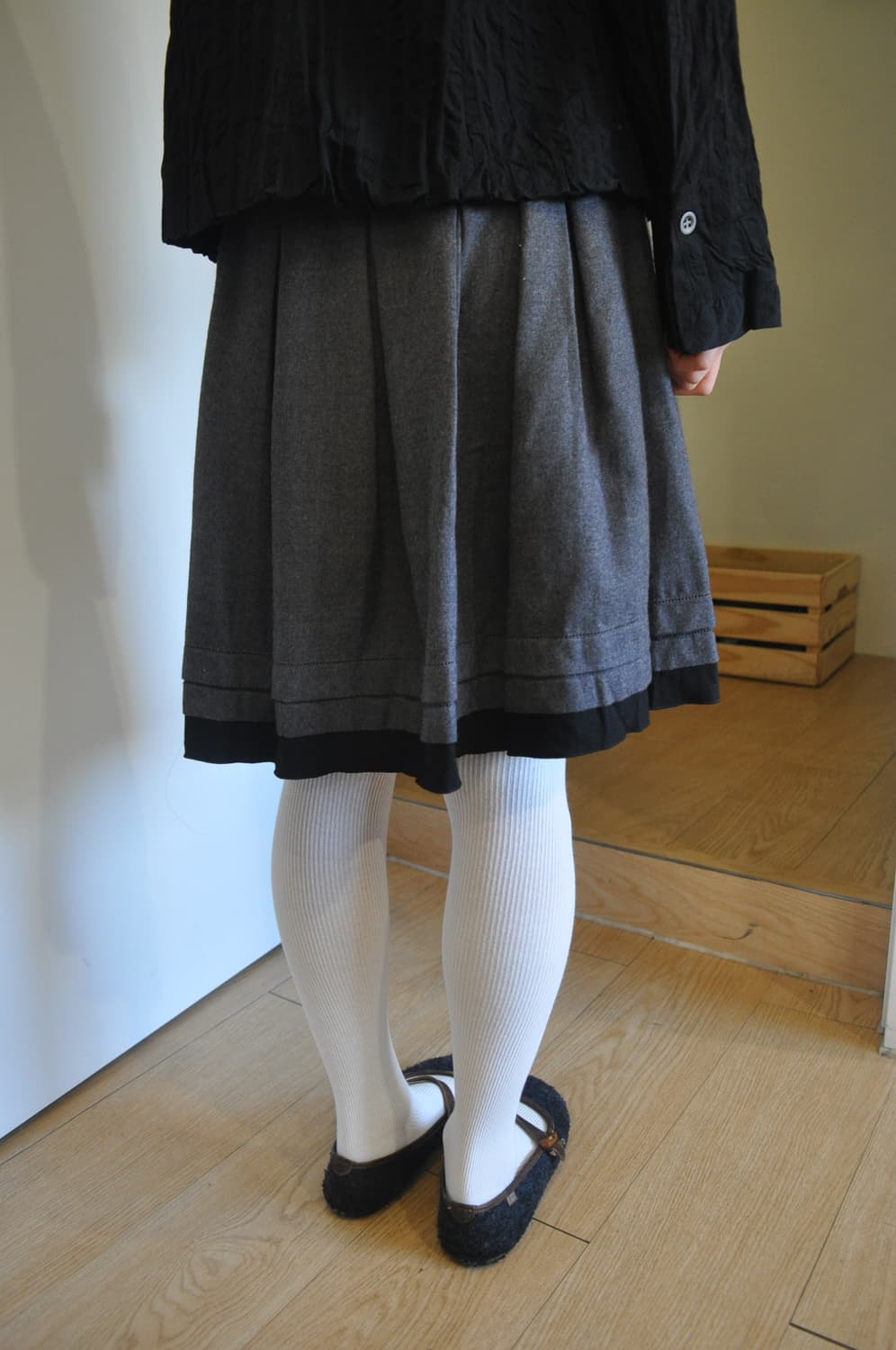 빈티지 투톤 스커트 상품이미지2