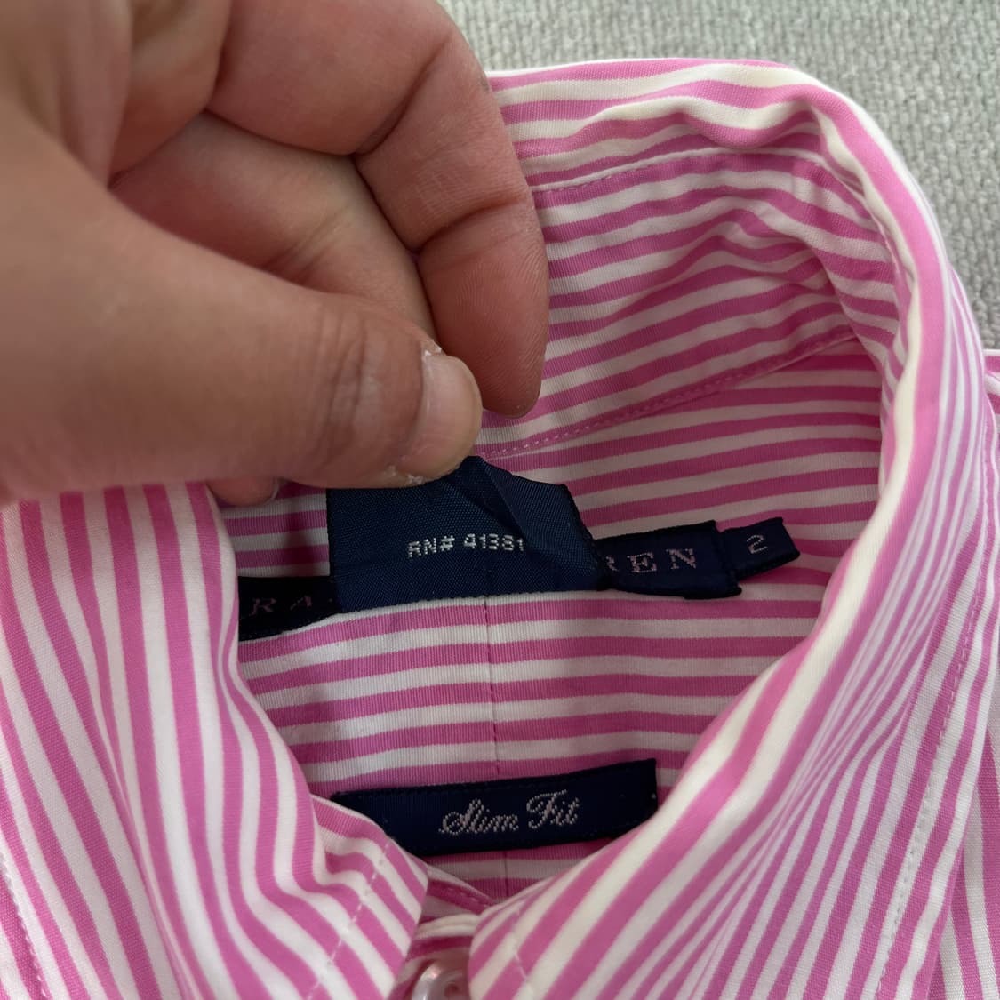 W 95 폴로랄프로렌 핑크 스트라이프 셔츠 상품이미지4