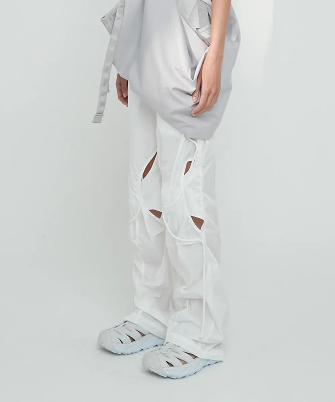 오호스 팬츠 Open Snap Light Pants / White  상품이미지2
