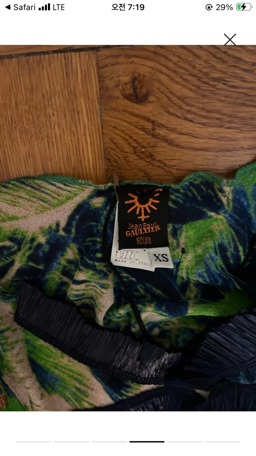 장폴고티에 원숄더 슬리브리스 비대칭 탑 xs 상품이미지6