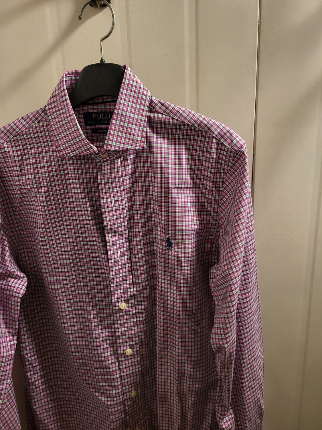 [M]폴로 랄프로렌 핑크 체크 셔츠 상품이미지2