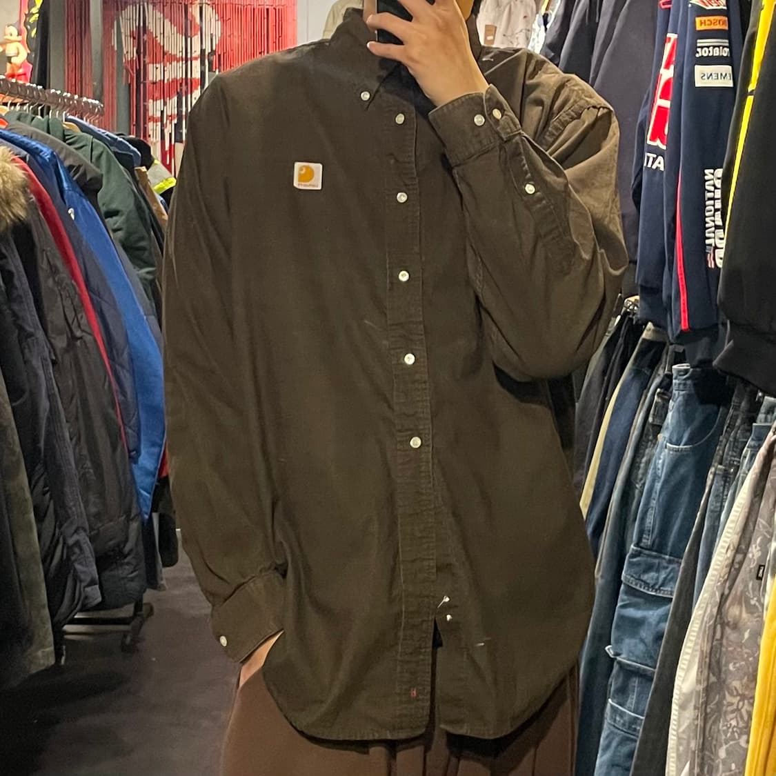 [IM] carhartt 칼하트 브라운 코듀로이 셔츠 상품이미지4