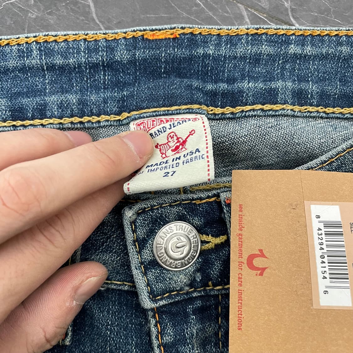 (새상품) 27in 트루릴리전 빌리 웨스턴 데님 팬츠 상품이미지9