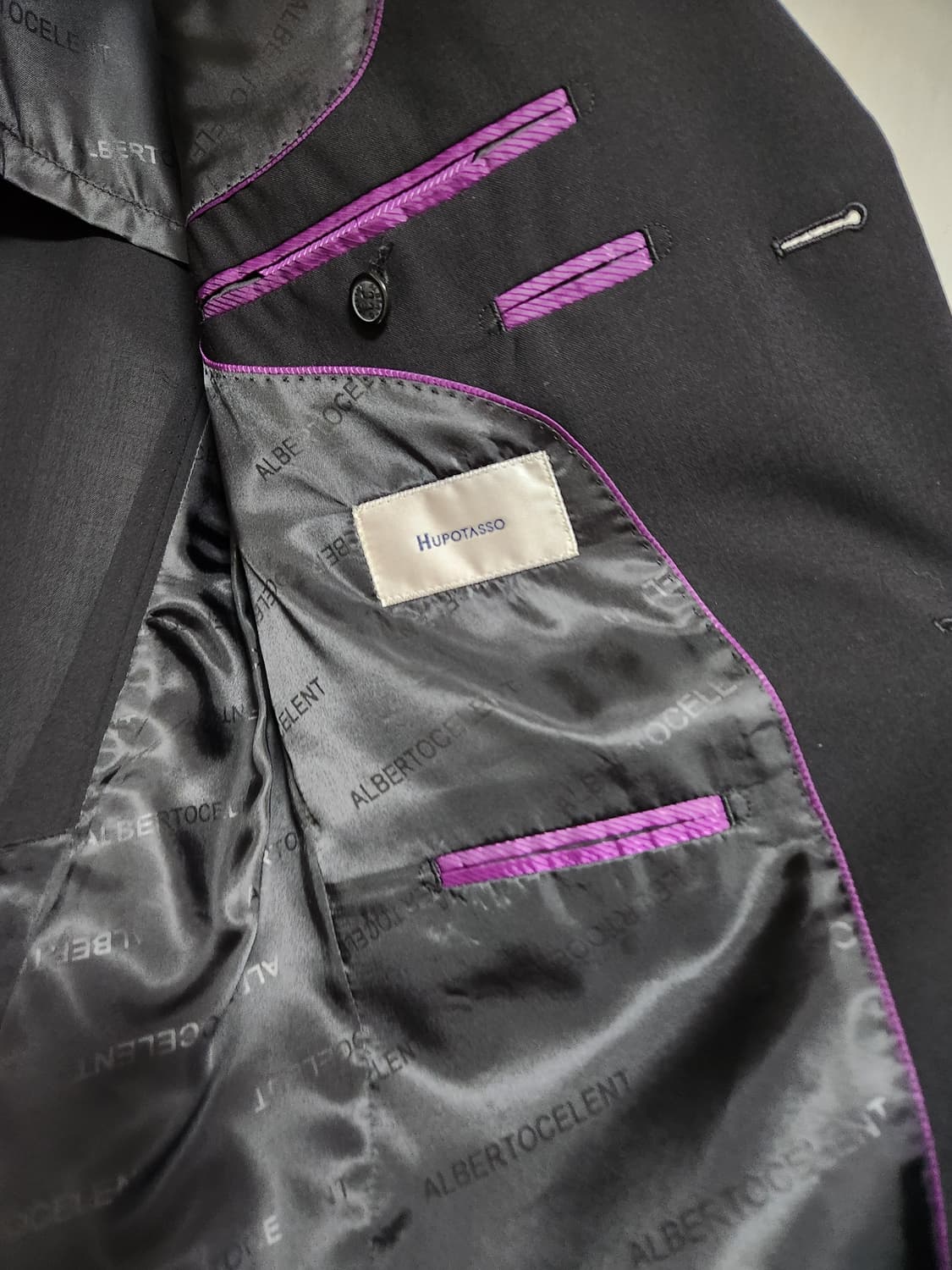 HUPOTASSO 블랙 남성 정장 자켓 블레이저100-88-175 상품이미지5