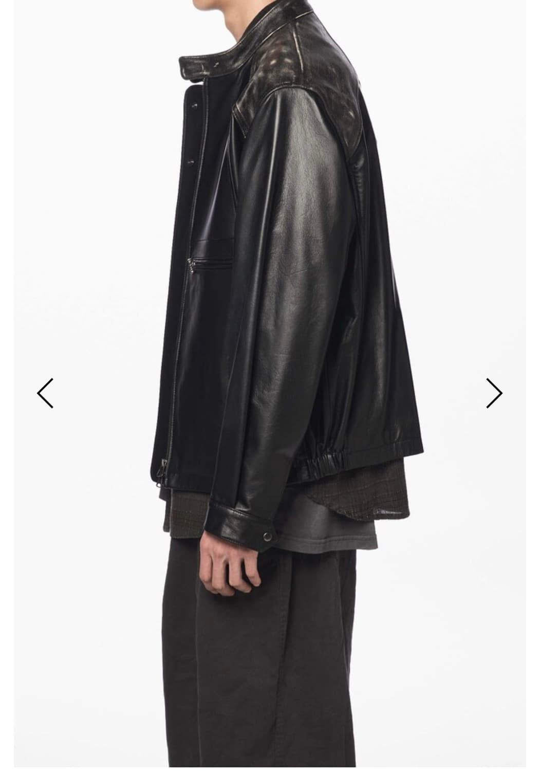 Years ago P64 Distressed Leather Blouson 상품이미지7