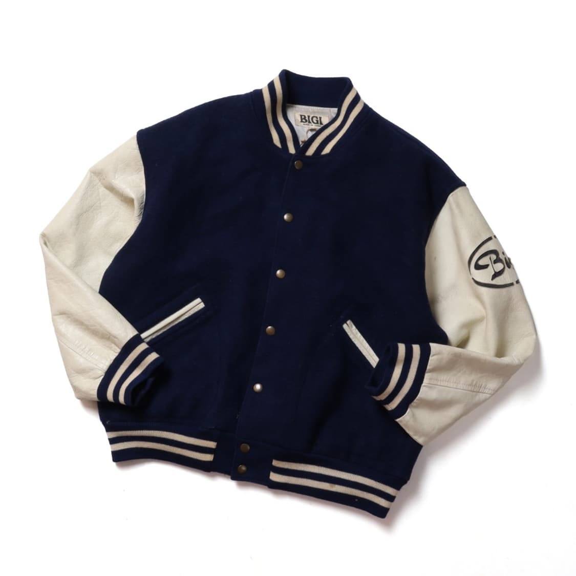 BIGI Wool Leather Varsity Jacket    상품이미지7