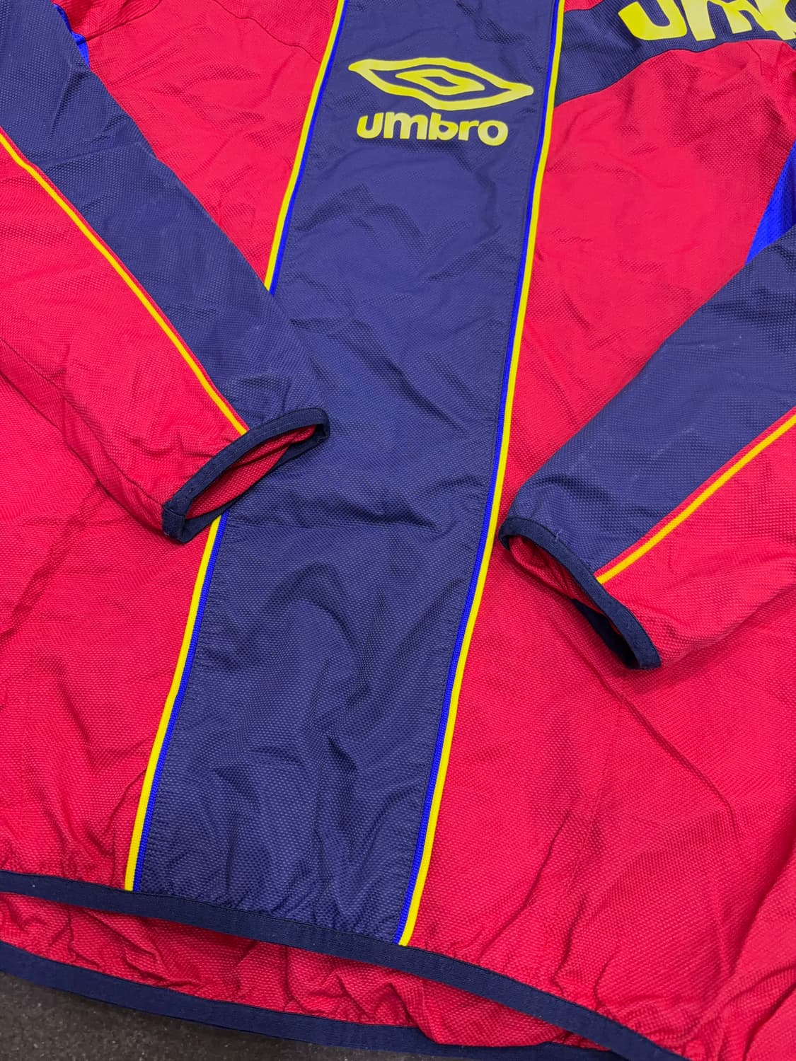 엄브로 90's 스펠아웃 로고 풀아웃 웜업 바람막이 스웻셔츠 L 상품이미지4