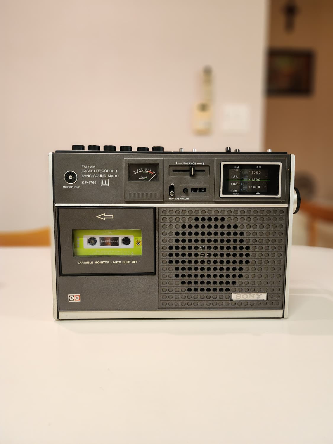 70년대 소니 빈티지 카세트 라디오 CF-1765 상품이미지5