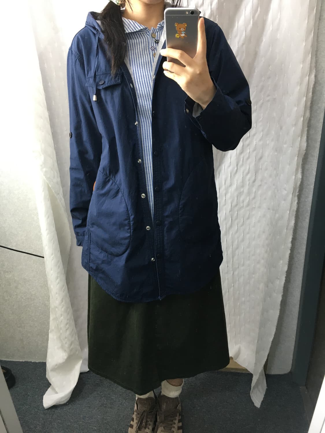 네이비 후드 자켓 상품이미지2