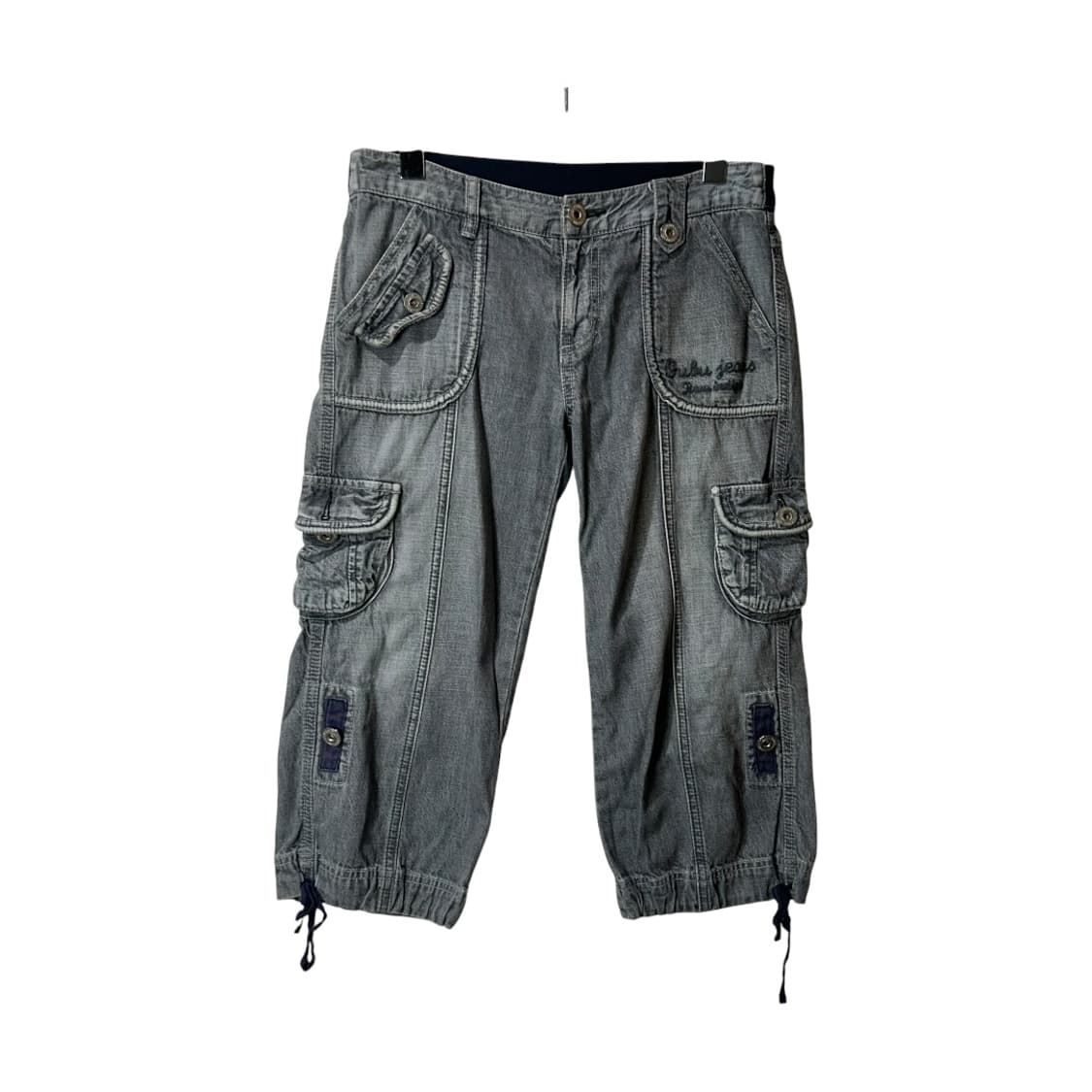 [FUBU] 후부 Y2K 멀티포켓 워싱 데님 하프팬츠 상품이미지1