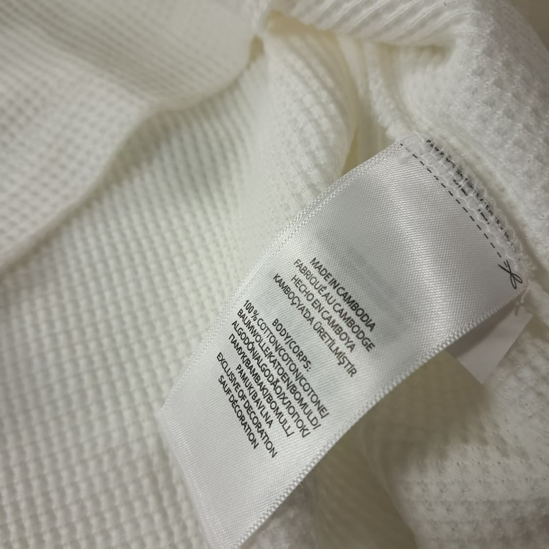 CK343 2XL 폴로 화이트 와플 티셔츠 상품이미지5