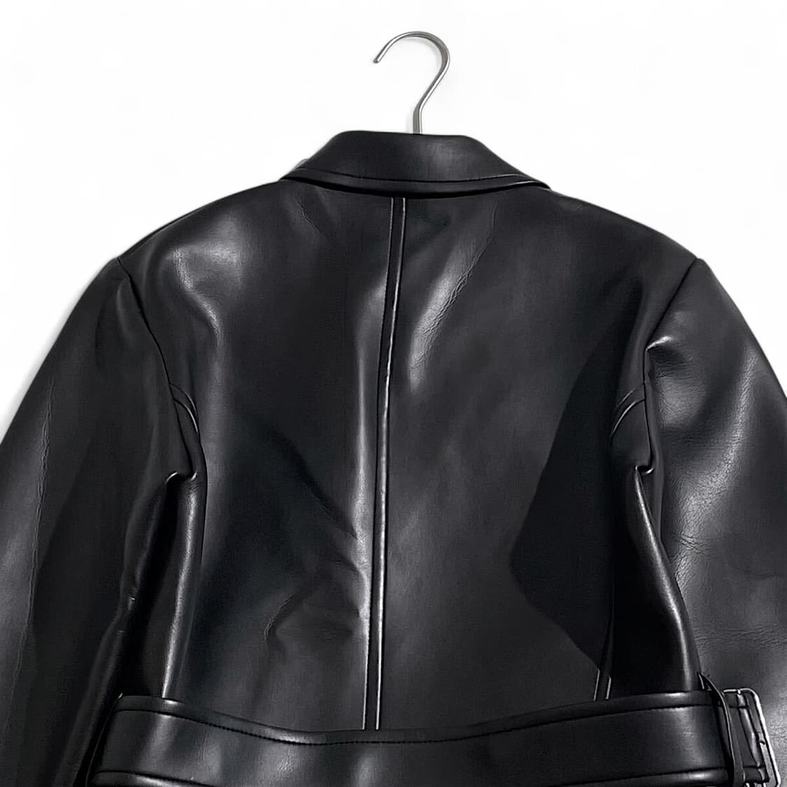 꼼데가르송 레이디스 가죽 벨티드 라이더 자켓 상품이미지6