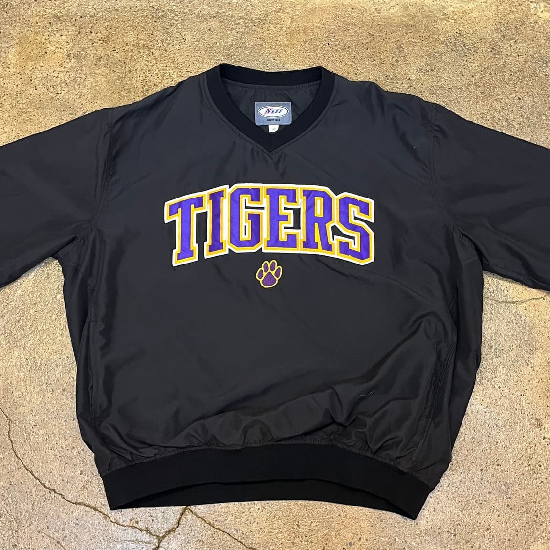 레어 미국 빈티지 네프 타이거스 풀오버 바람막이 상품이미지3