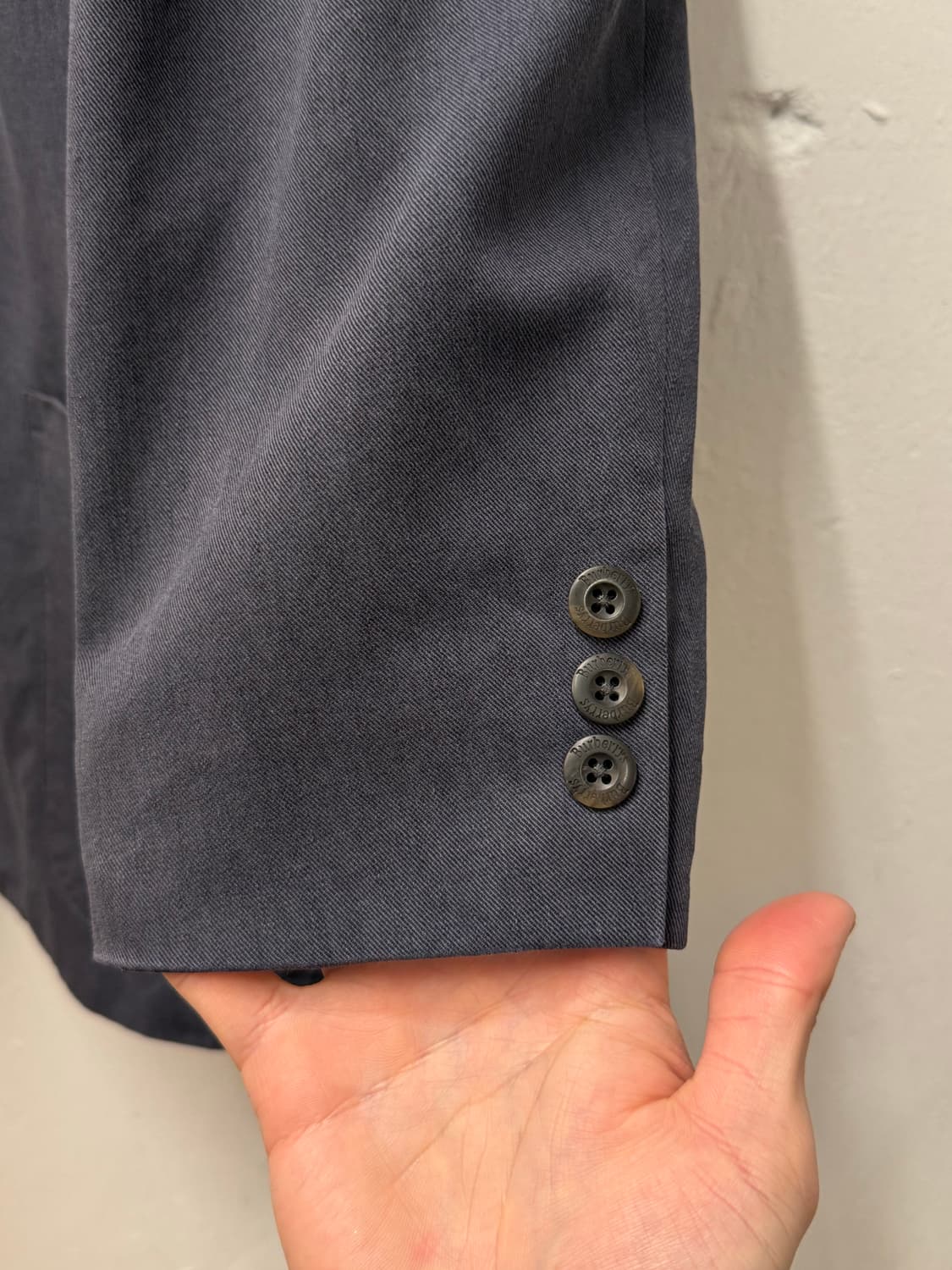 90s Burberrys Tencel-Cotton 2-Button Bla 상품이미지4