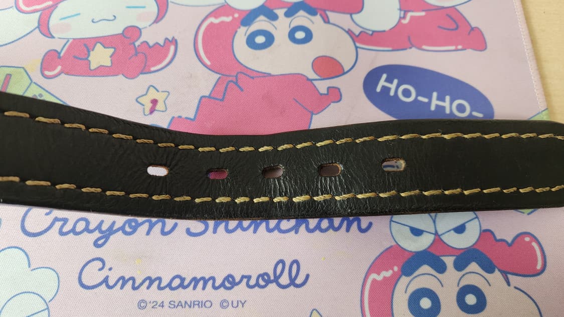 통가죽 벨트 블랙 스티치 빈티지 스타일 상품이미지4