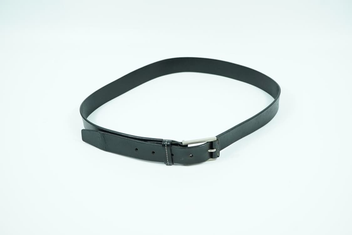 코모도스퀘어 클래식 실버 버클 리얼 레더 벨트 상품이미지3