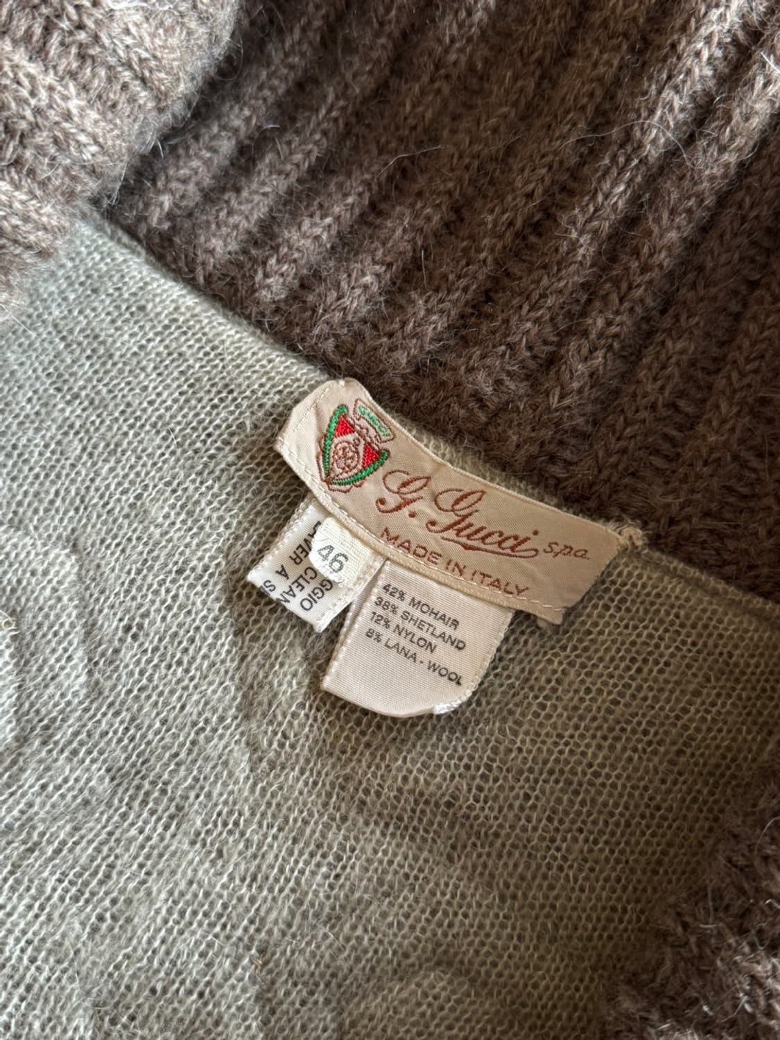 GUCCI 구찌 아카이브 모헤어 숄칼라 가디건 105 상품이미지4