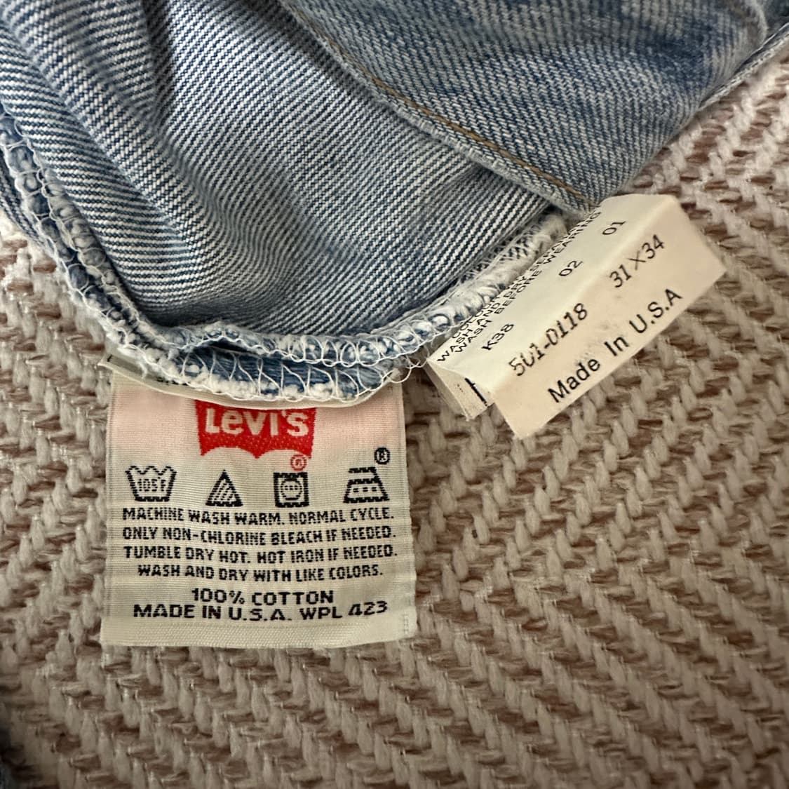 LEVI'S 501 00's usa made vintage jeans 상품이미지5
