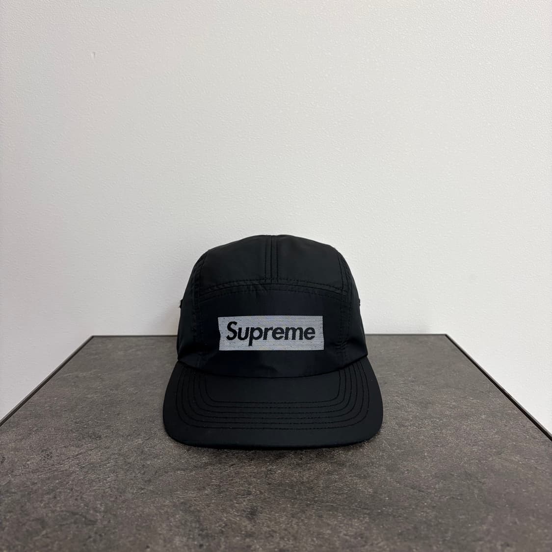 (OS) 슈프림 박스로고 캠프캡 모자 22FW 리플렉티브 자카드 블랙 상품이미지1