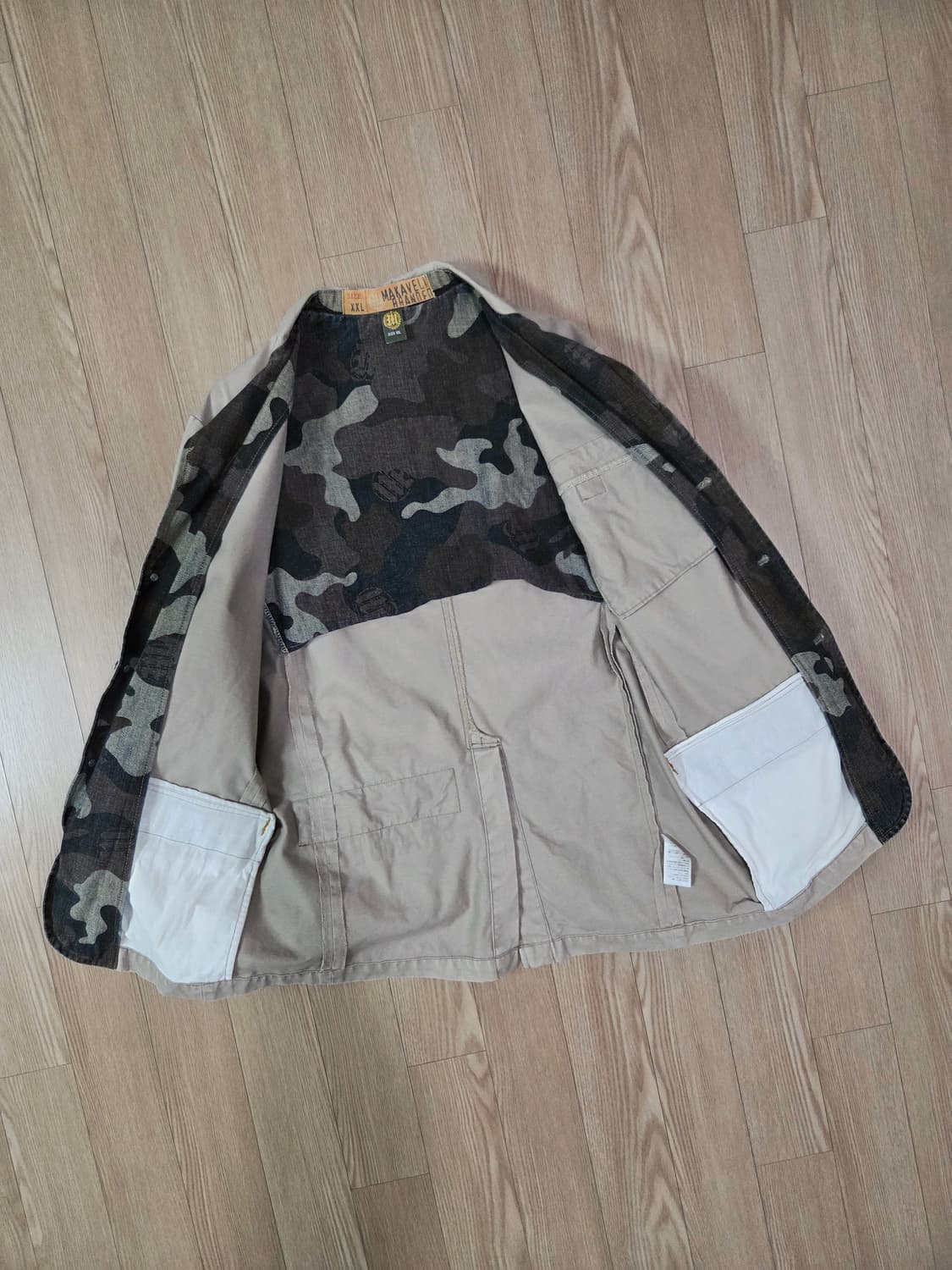 MAKAVELI 카모플라쥬 하프 라이닝 윈워싱 재킷 상품이미지6