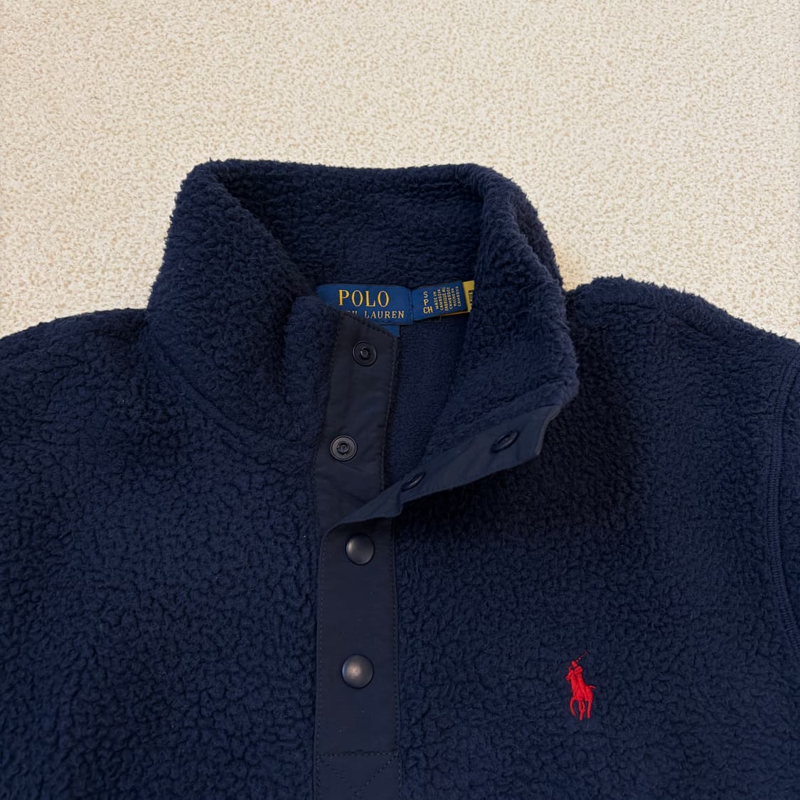 폴로 랄프로렌 남성 네이비 후리스 신형 QR택 상품이미지3