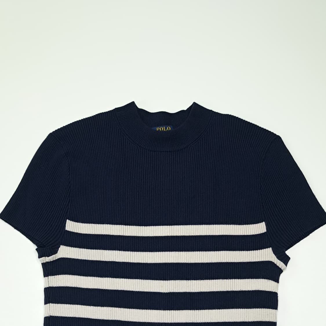 CL993 S 폴로 리브니트 스트라이프 네이비 원피스 상품이미지2