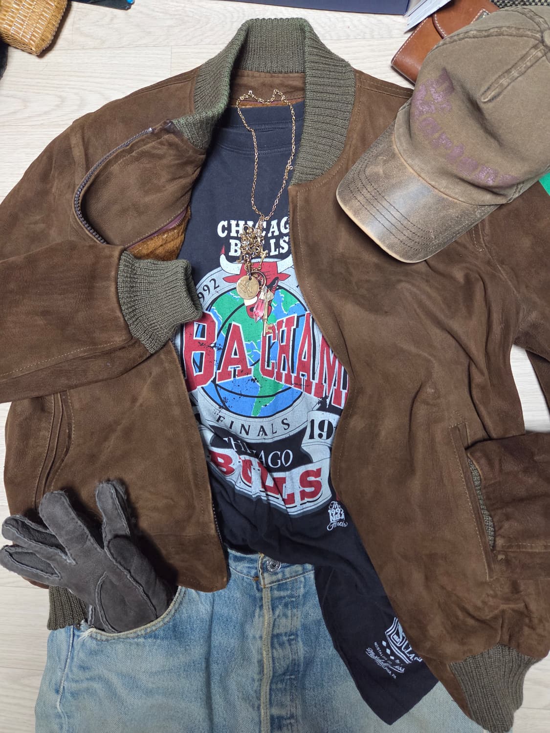 MATARDORN 스웨이드 자켓 봄버 보머 점퍼  상품이미지4