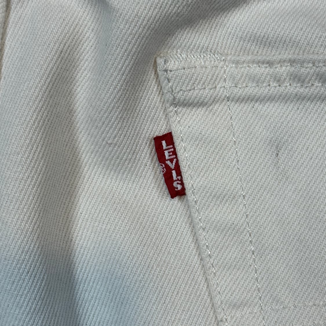 36inch) 리바이스 프리미엄 501 화이트진 데님 청바지 상품이미지4