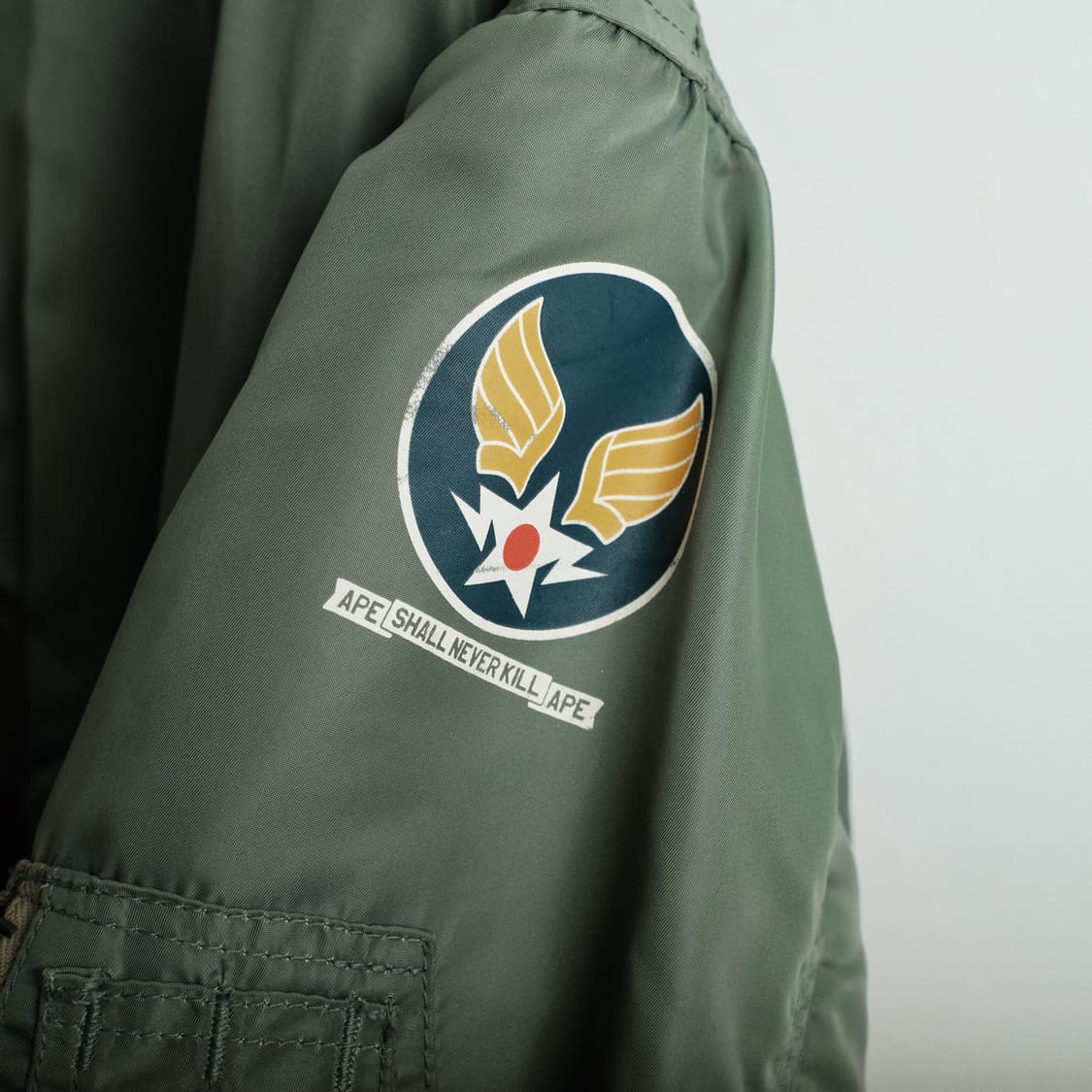 베이프 x 리얼맥코이 06년도 Ma-1 M사이즈 플라이트자켓 상품이미지6